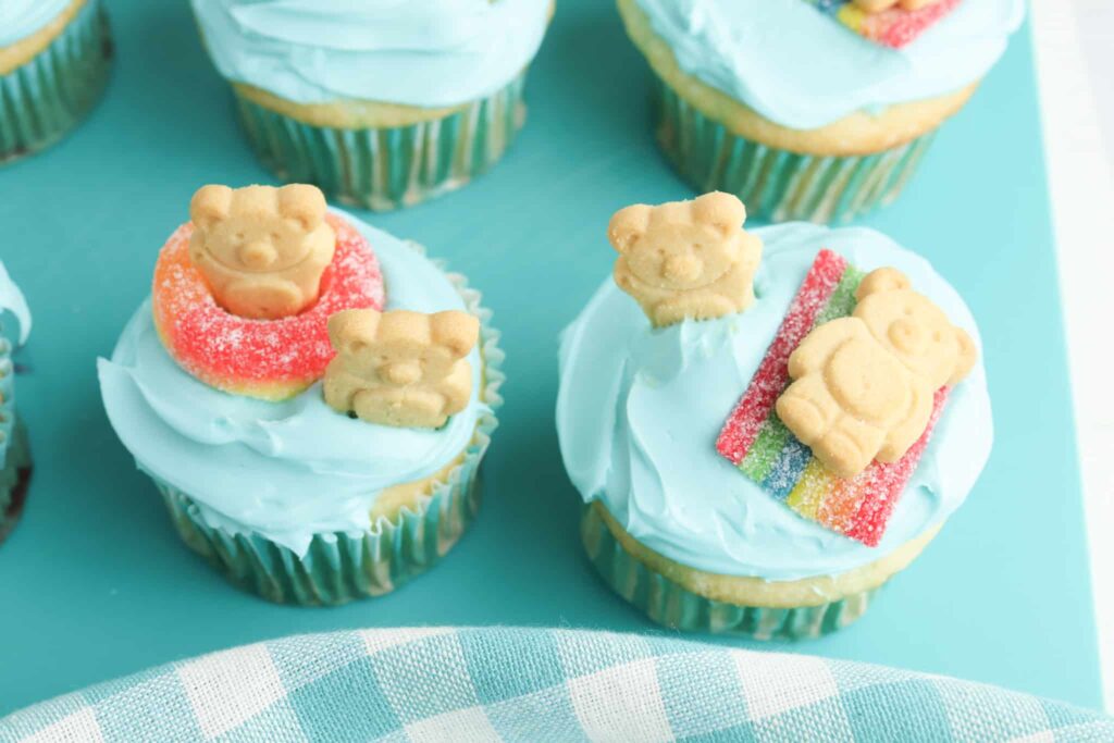 Swimming Bear Cupcakes - Cultivating Brilliant Minds swimming bear cupcakes