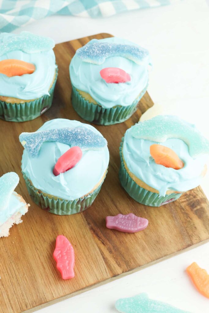 Shark Attack Cupcakes - Cultivating Brilliant Minds shark attack cupcakes