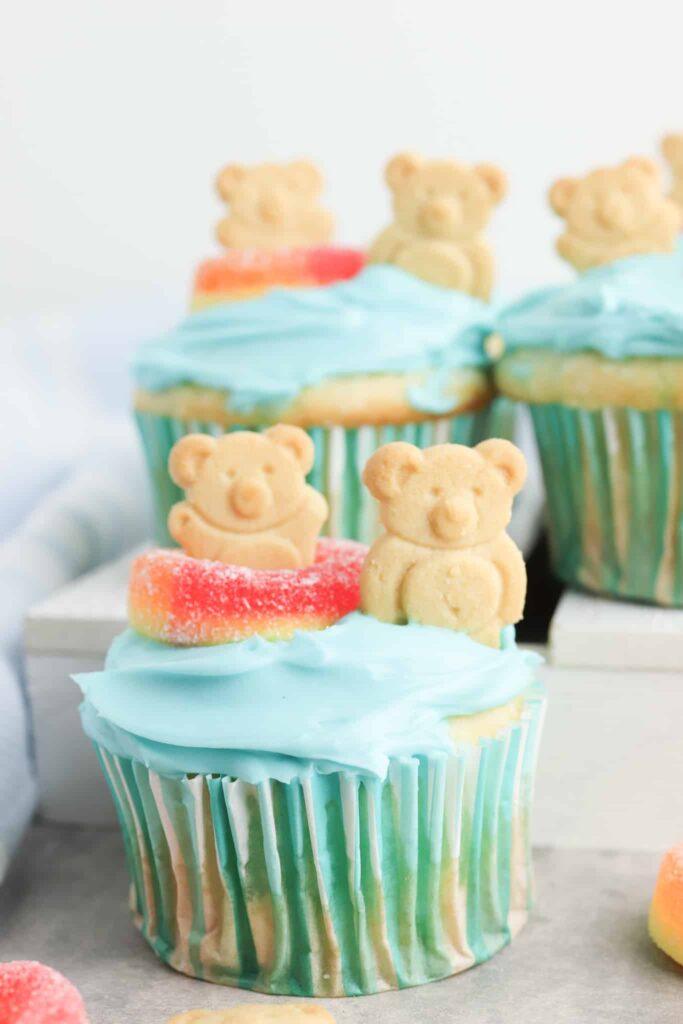 Swimming Bear Cupcakes - Cultivating Brilliant Minds swimming bear cupcakes