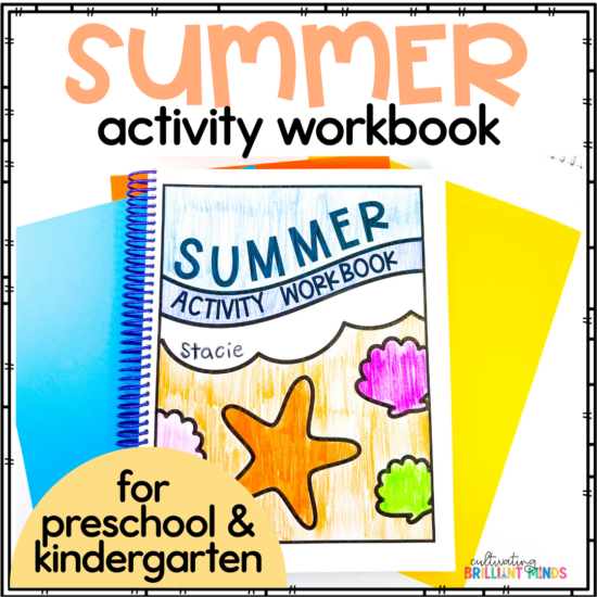 Pre K Summer Readiness Book - Cultivating Brilliant Minds a summer activity workbook for preschool and kindergarten