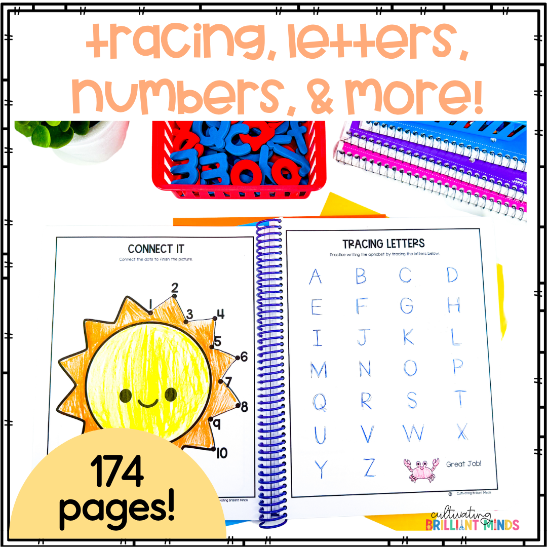 Pre K Summer Readiness Book - Cultivating Brilliant Minds a summer activity workbook for preschool and kindergarten