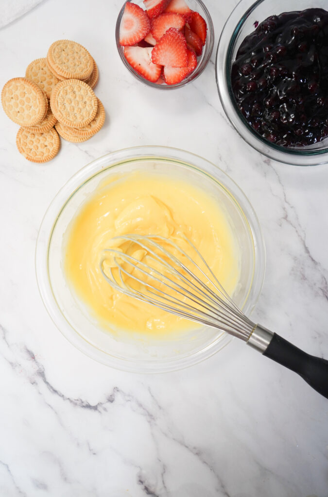 Process 2 - Cultivating Brilliant Minds combining the pudding mix and milk