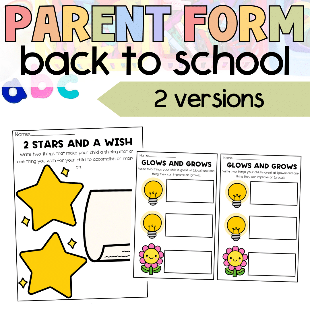 1 - Cultivating Brilliant Minds Back to school night parent forms
