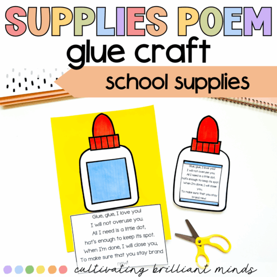 Glue craft and poem