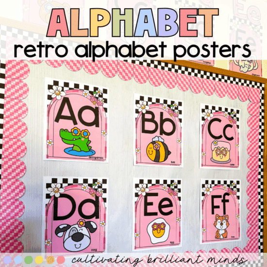 Lowercase and uppercase alphabet posters