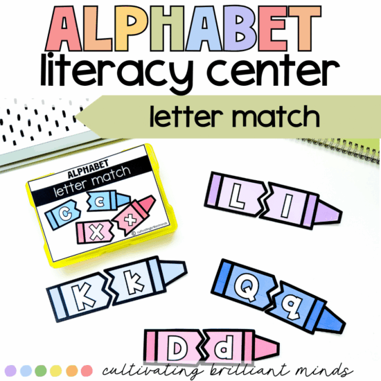 Crayon alphabet matching