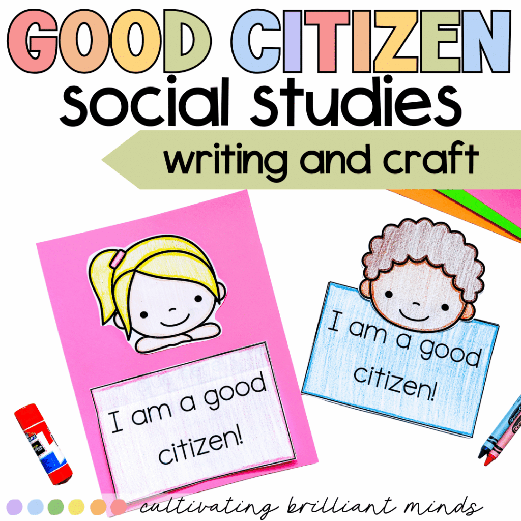 Social studies good citizen writing and crafts