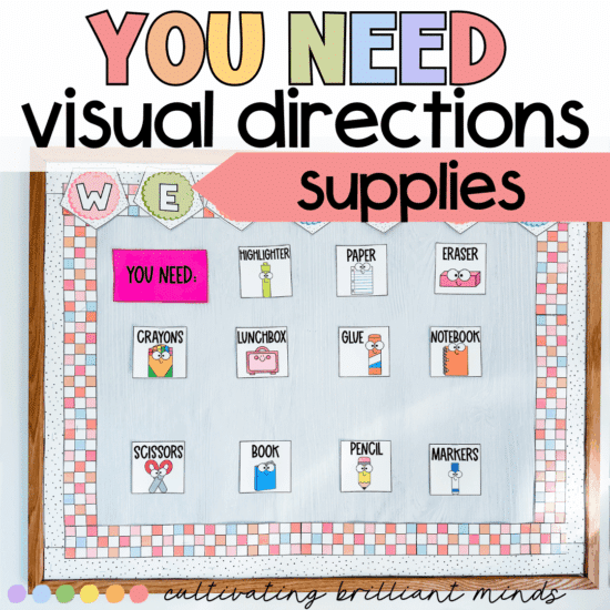 1 - Cultivating Brilliant Minds Supply list visual directions