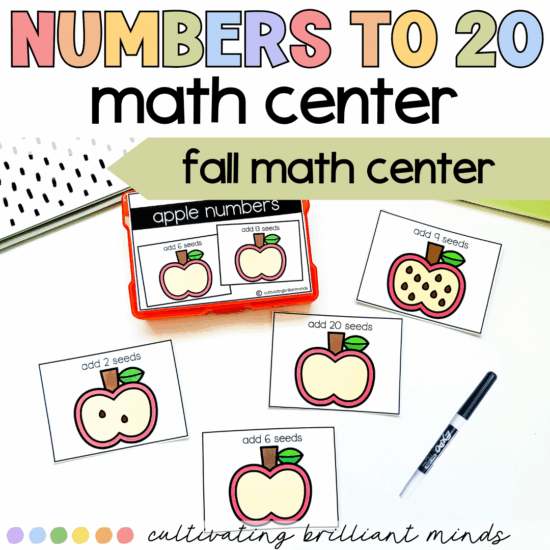 Numbers to 20 fall math center