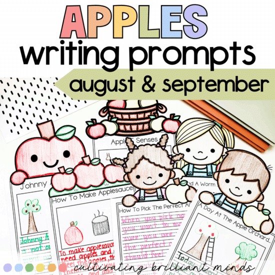 Apples writing prompts for August and September