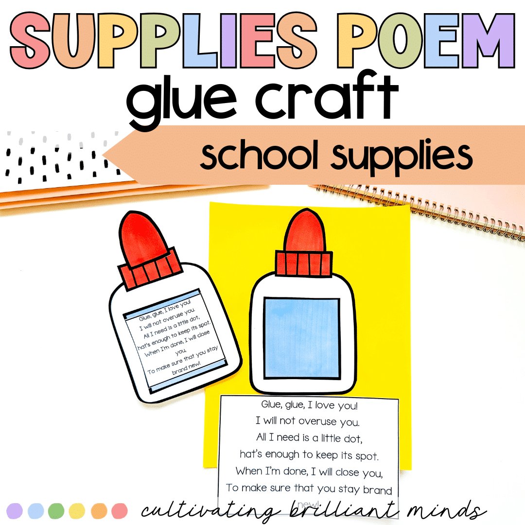 2 - Cultivating Brilliant Minds Glue craft and poem