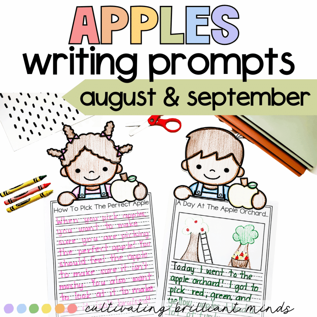 Apples writing prompts for August and September