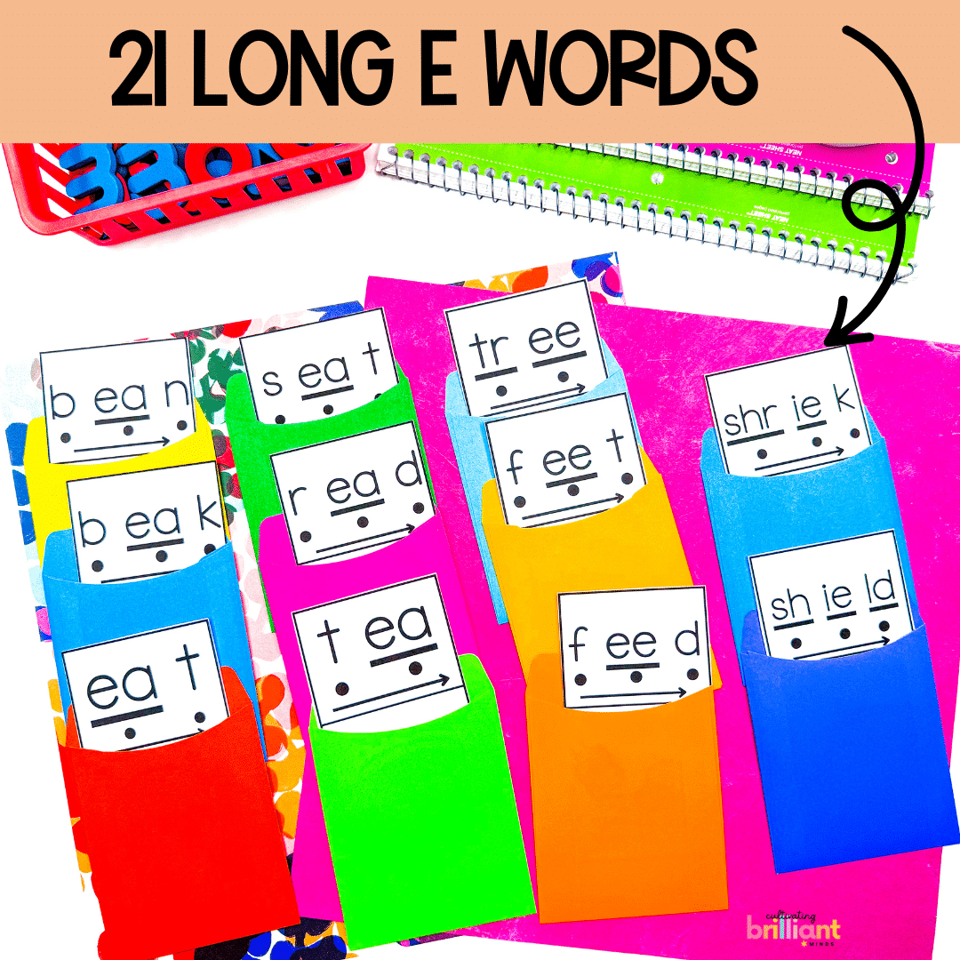 2 - Cultivating Brilliant Minds Long E, EE, EA, IE phonics mystery words