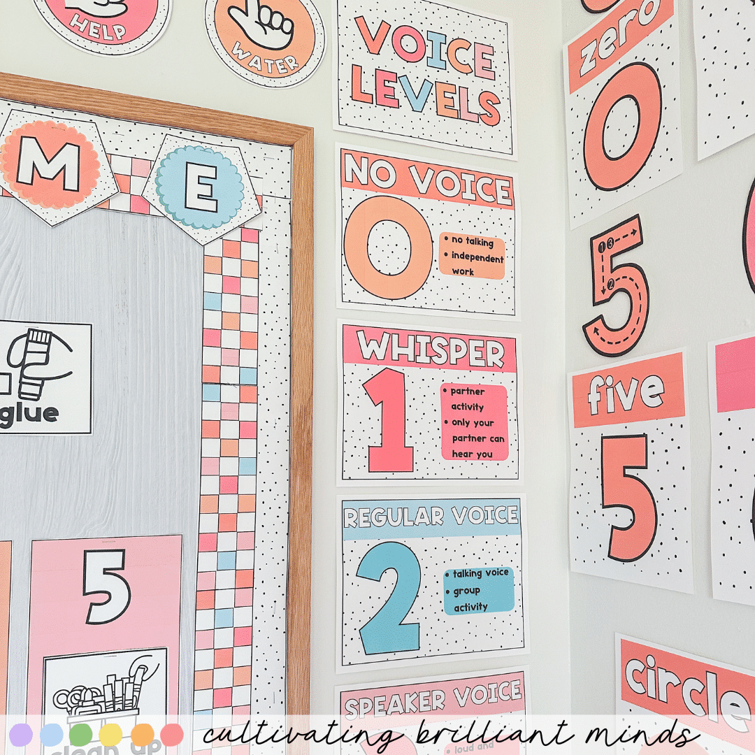 3 - Cultivating Brilliant Minds Just peachy classroom decor bundle