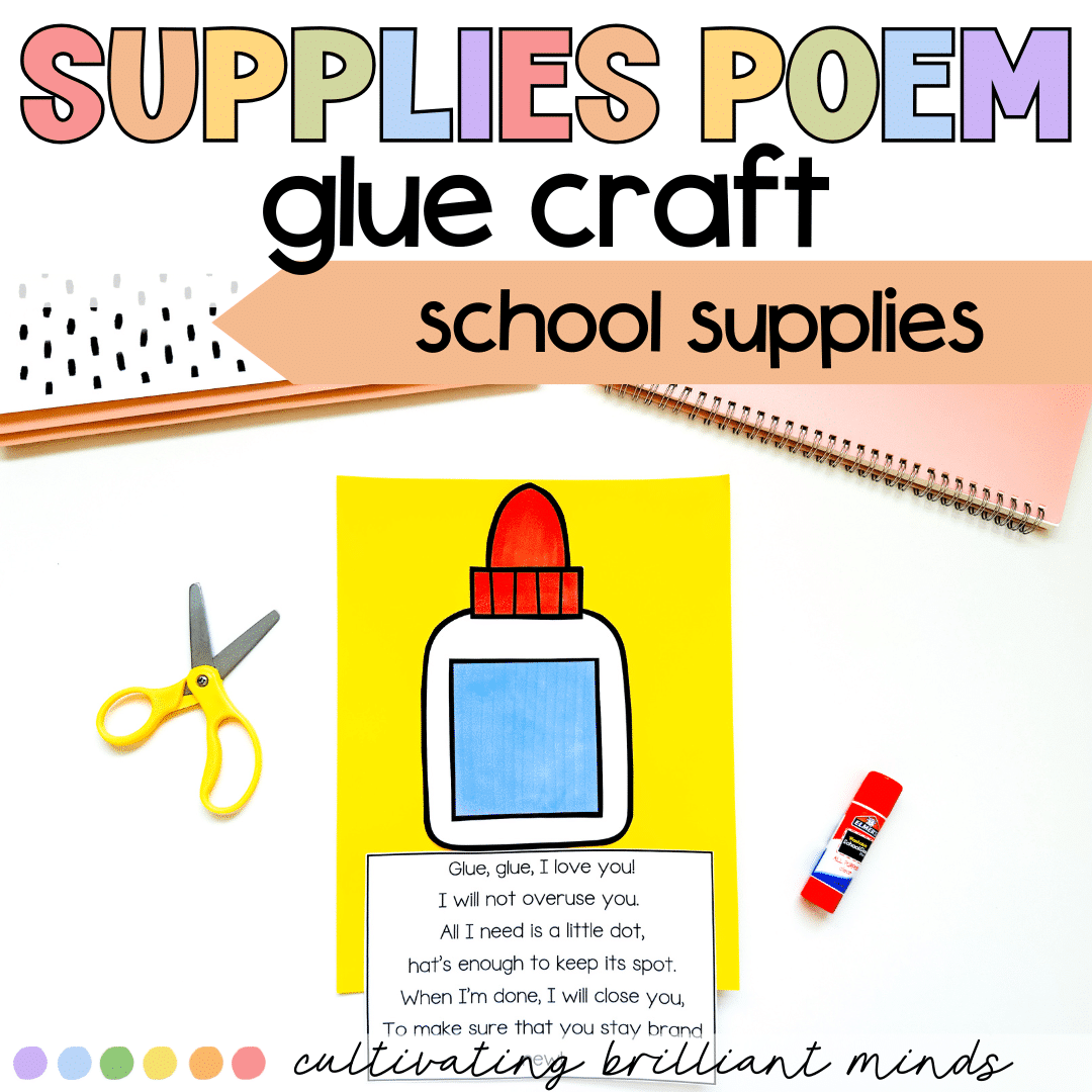 3 - Cultivating Brilliant Minds Glue craft and poem