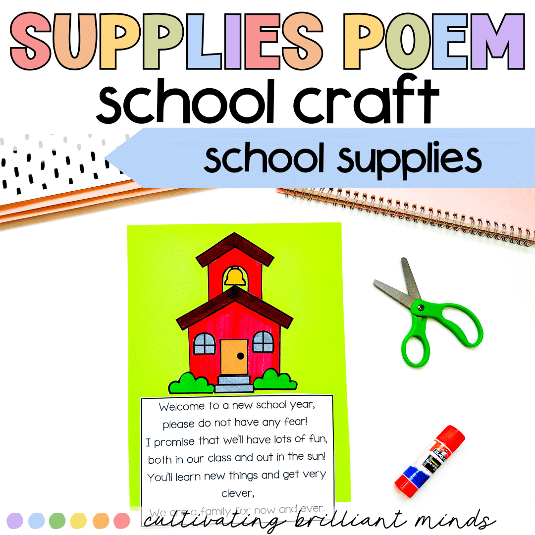 3 - Cultivating Brilliant Minds Back to school supplies poems