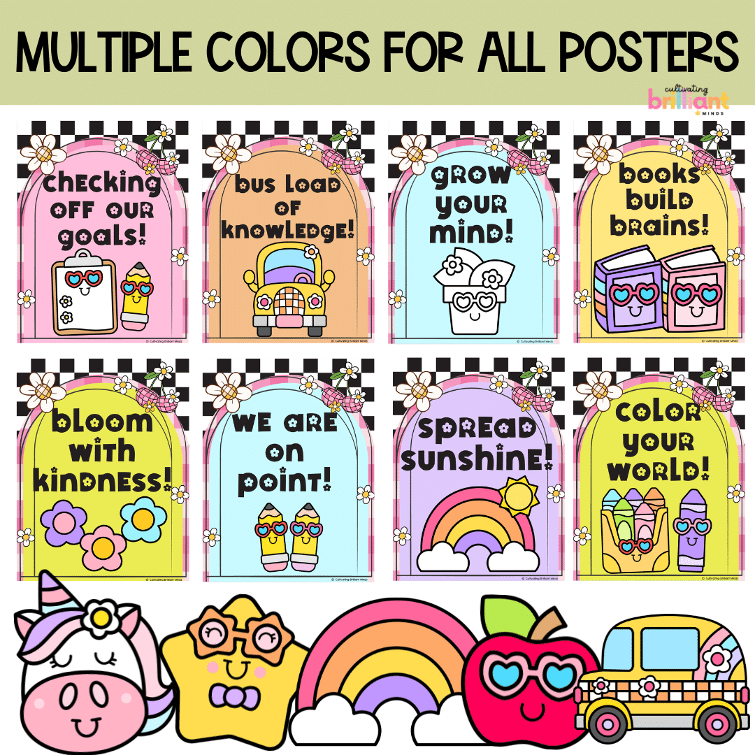 3 - Cultivating Brilliant Minds Classroom motivation posters