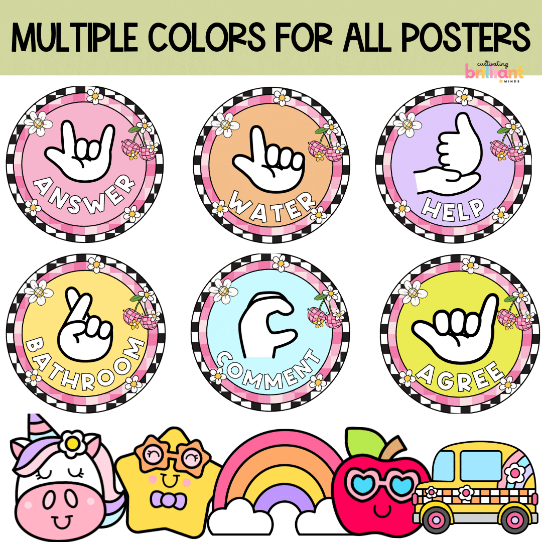 3 - Cultivating Brilliant Minds Hand signals classroom posters