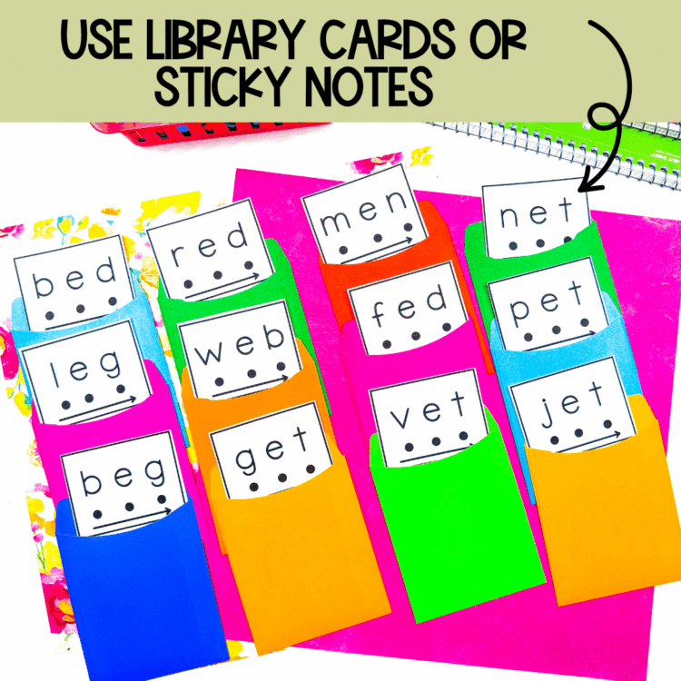 CVC Short E Mystery Words | Literacy Center | Self-Checking | Science ...
