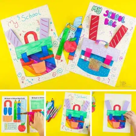 3D School Backpack Craft - Cultivating Brilliant Minds 3D School Backpack Craft