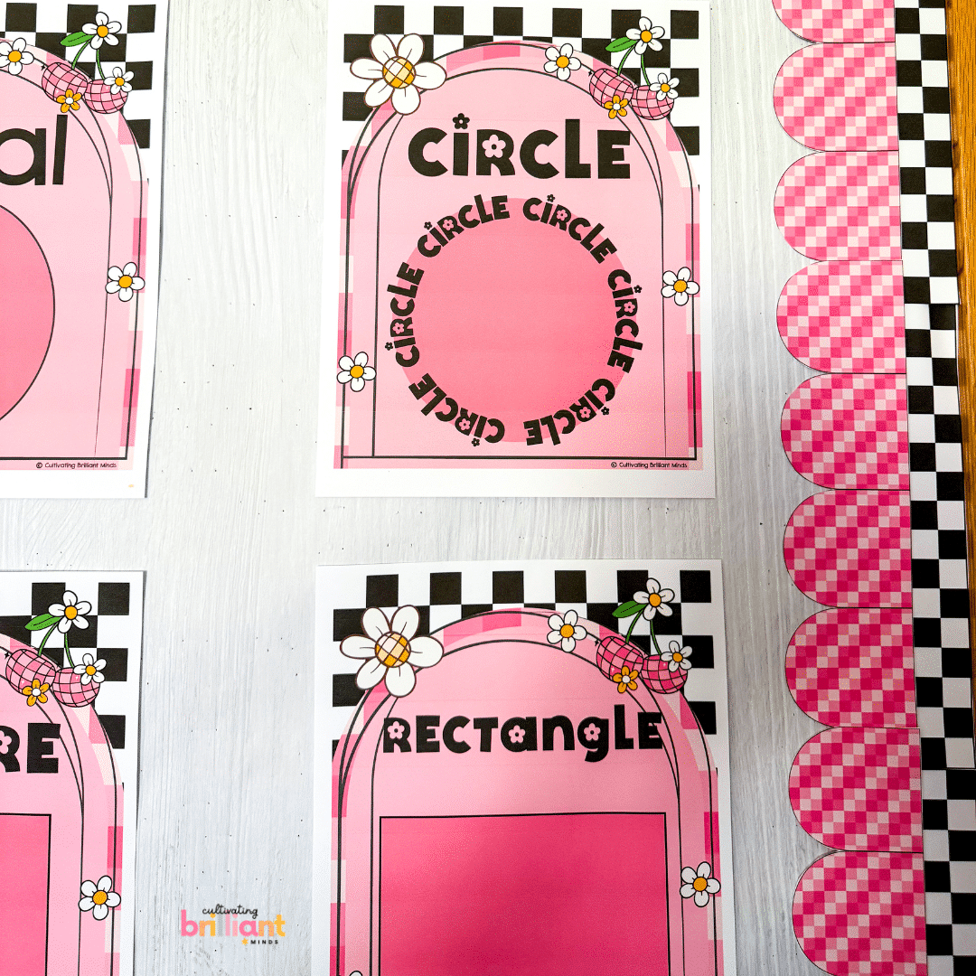 4 - Cultivating Brilliant Minds Shapes classroom posters