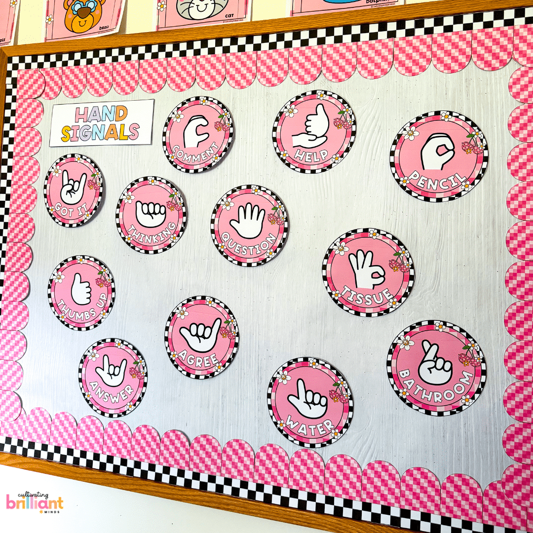 4 - Cultivating Brilliant Minds Hand signals classroom posters