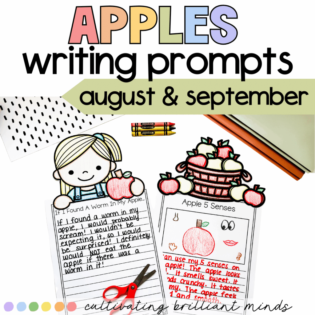 Apples writing prompts for August and September