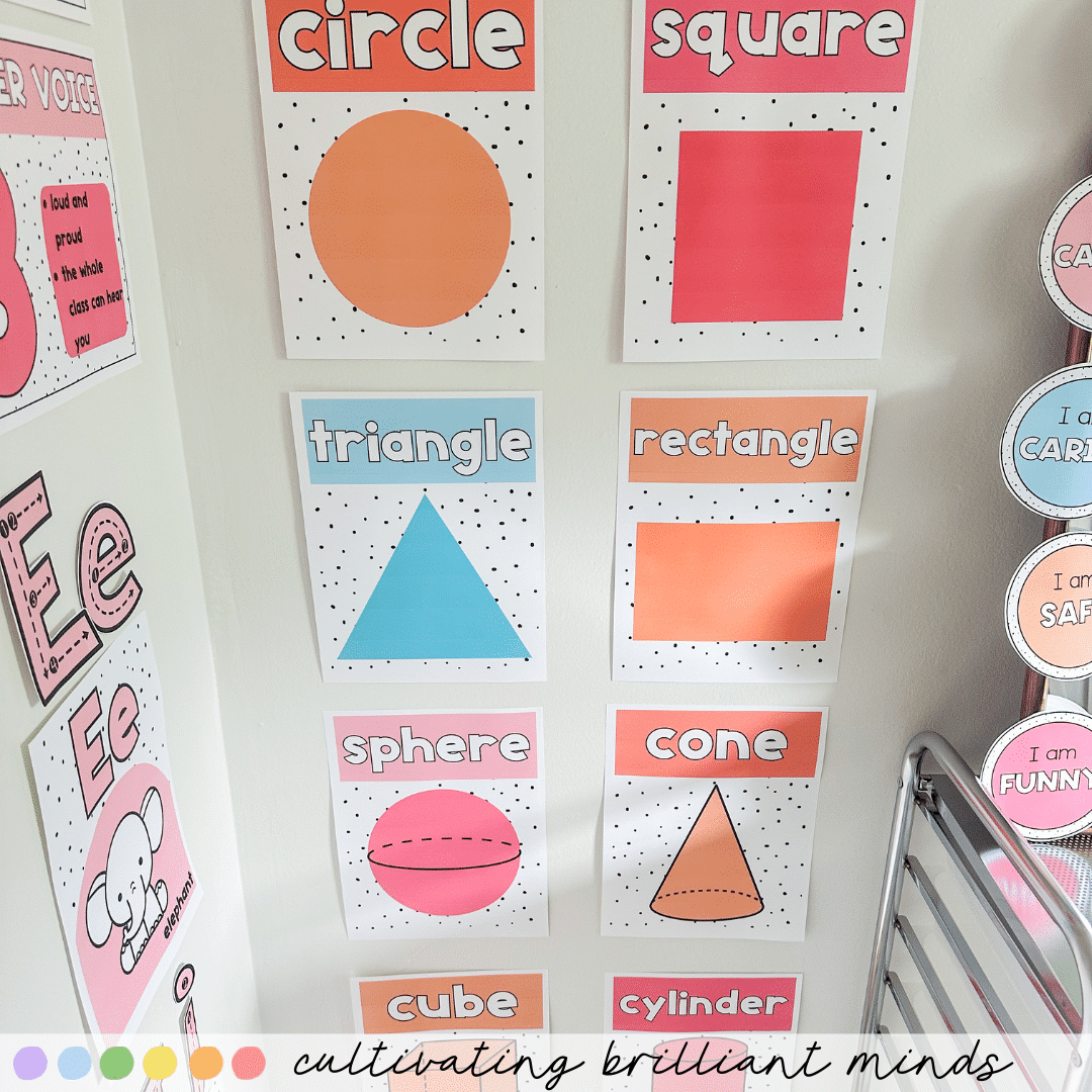 6 - Cultivating Brilliant Minds Just peachy classroom decor bundle