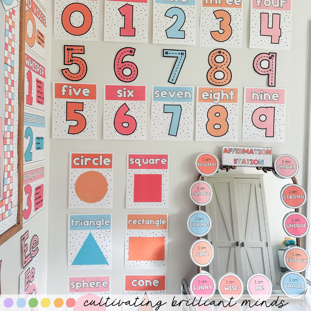7 - Cultivating Brilliant Minds Just peachy classroom decor bundle