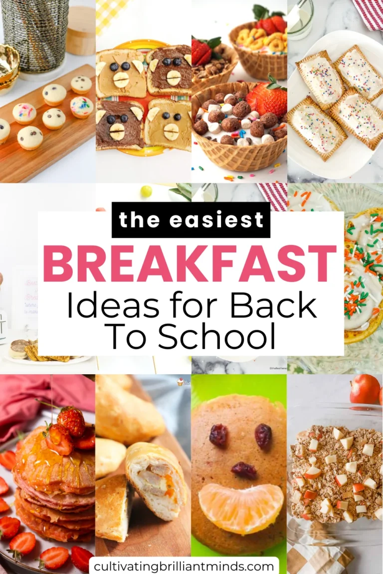 a collage of Easy Back To School Breakfast Ideas For Kids