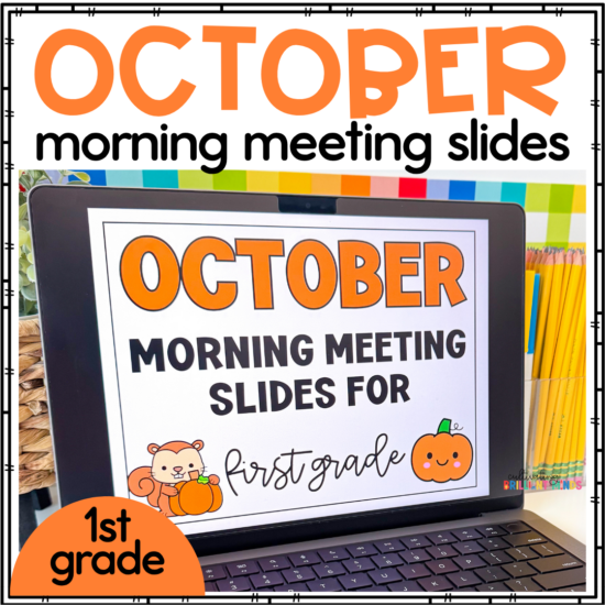 morning meeting slides four october for first grade