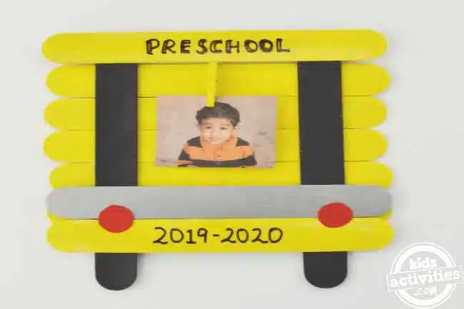 Yellow School Bus Frame Craft - Cultivating Brilliant Minds Yellow School Bus Frame Craft