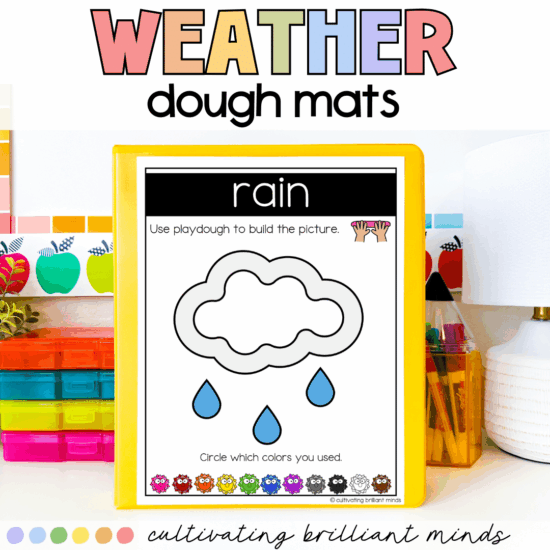 Weather play dough mats