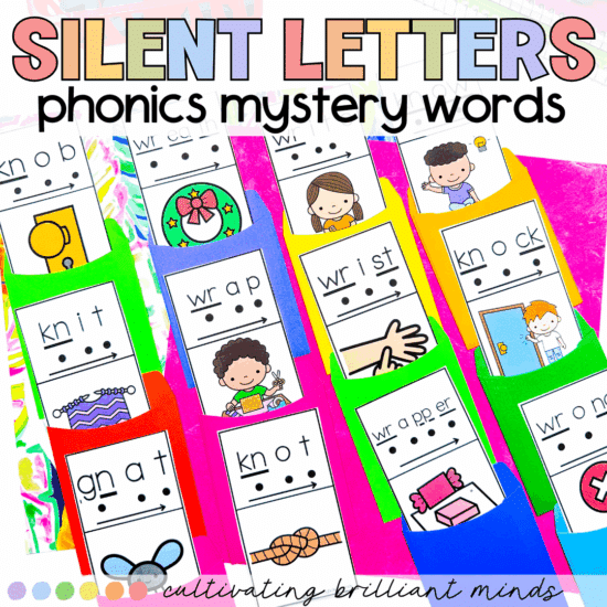 Silent letters phonics mystery words