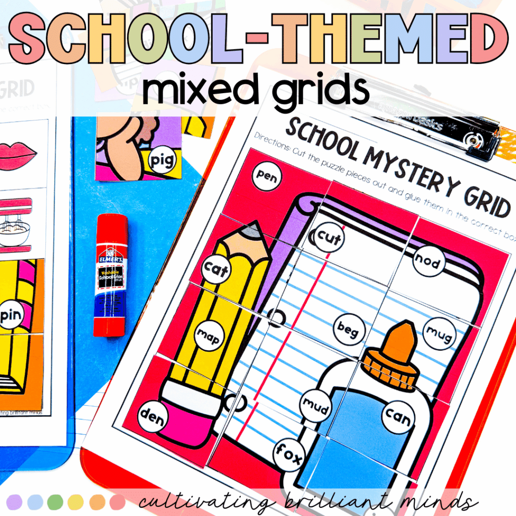 1 - Cultivating Brilliant Minds School themed mystery mixed grids