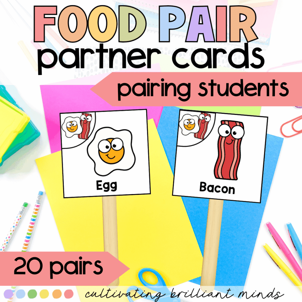 1 - Cultivating Brilliant Minds partner pair-up cards