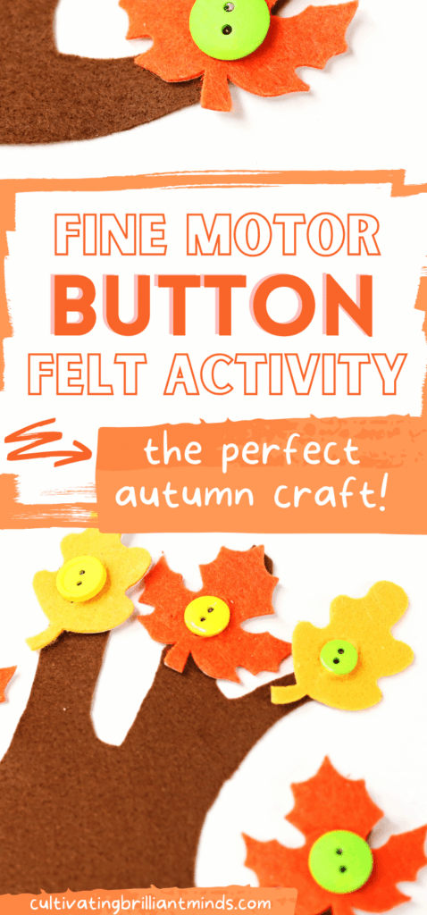 2 - Cultivating Brilliant Minds felt leaf fine motor button activity
