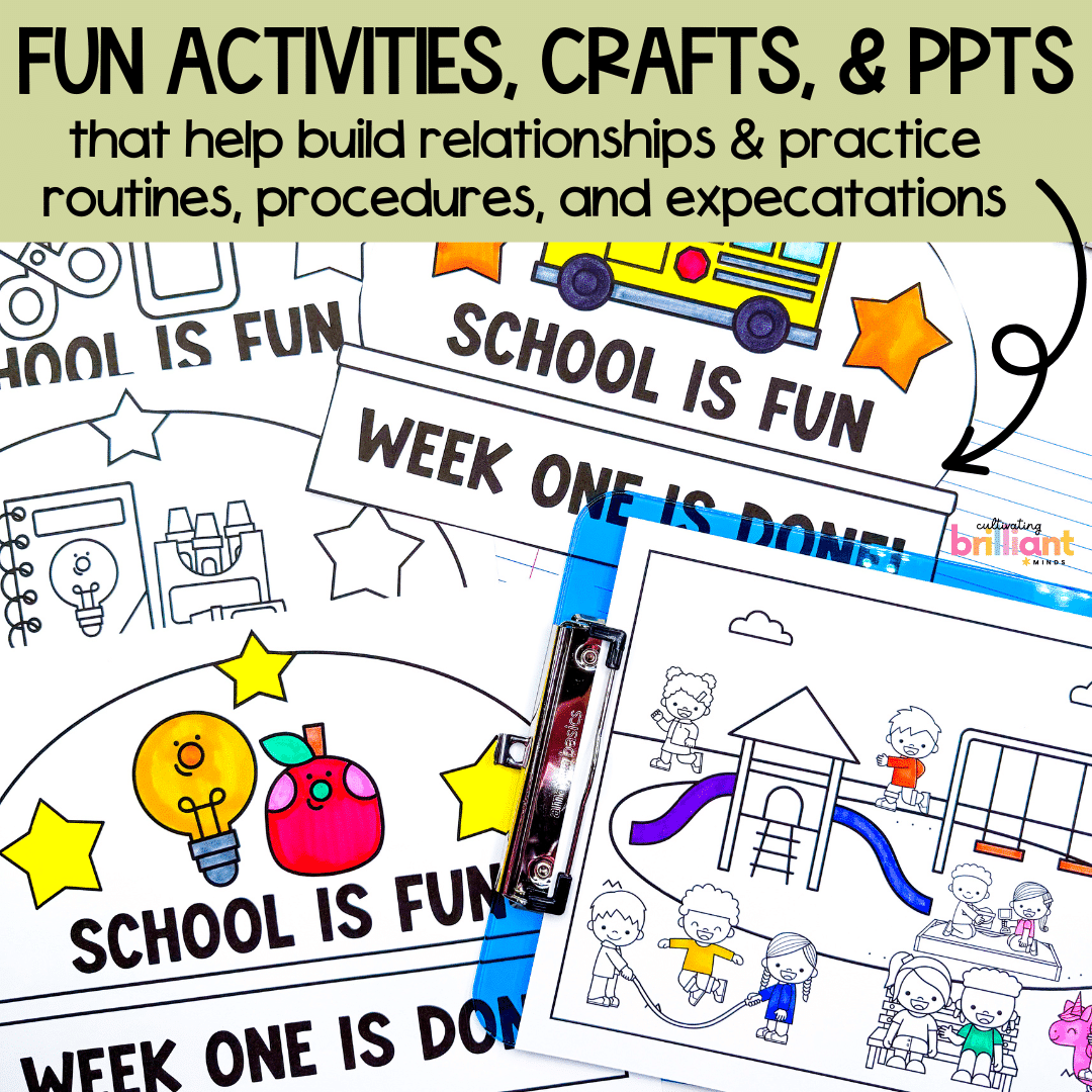 3 - Cultivating Brilliant Minds First week of school classroom management lessons