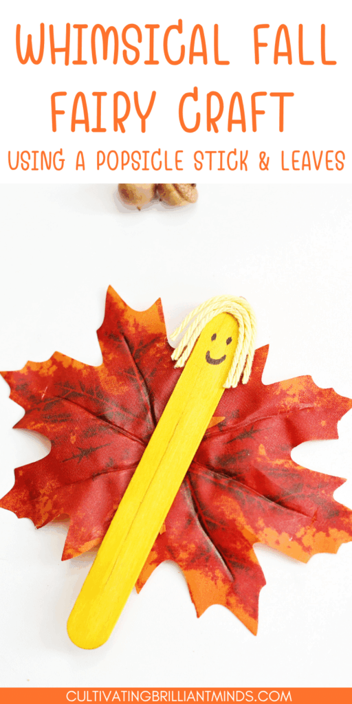 4 - Cultivating Brilliant Minds fall fairy popsicle stick craft for kids