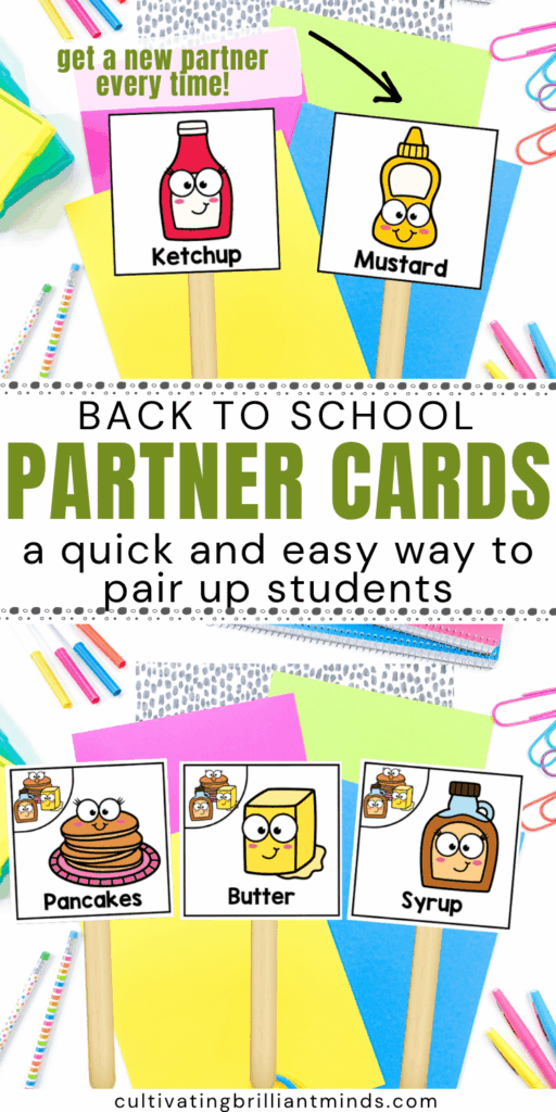 5 - Cultivating Brilliant Minds partner pair up cards