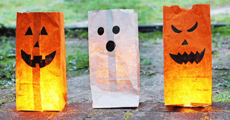 paper bag halloween lanters