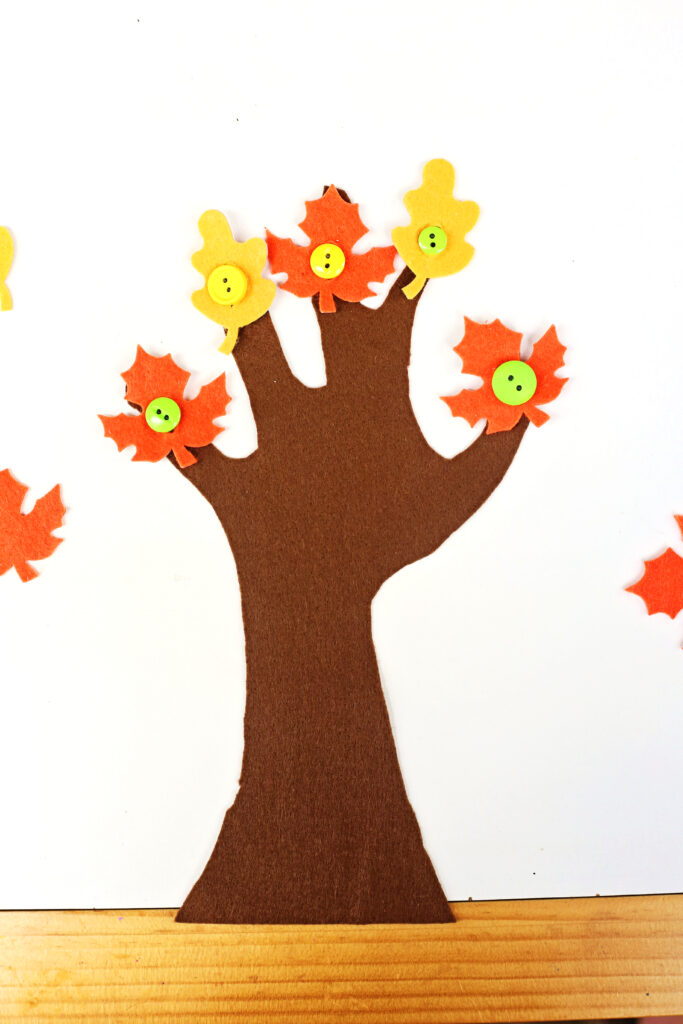 Felt Leaf Fine Motor Button Activity Final 3 - Cultivating Brilliant Minds Felt Leaf Fine Motor Button Activity