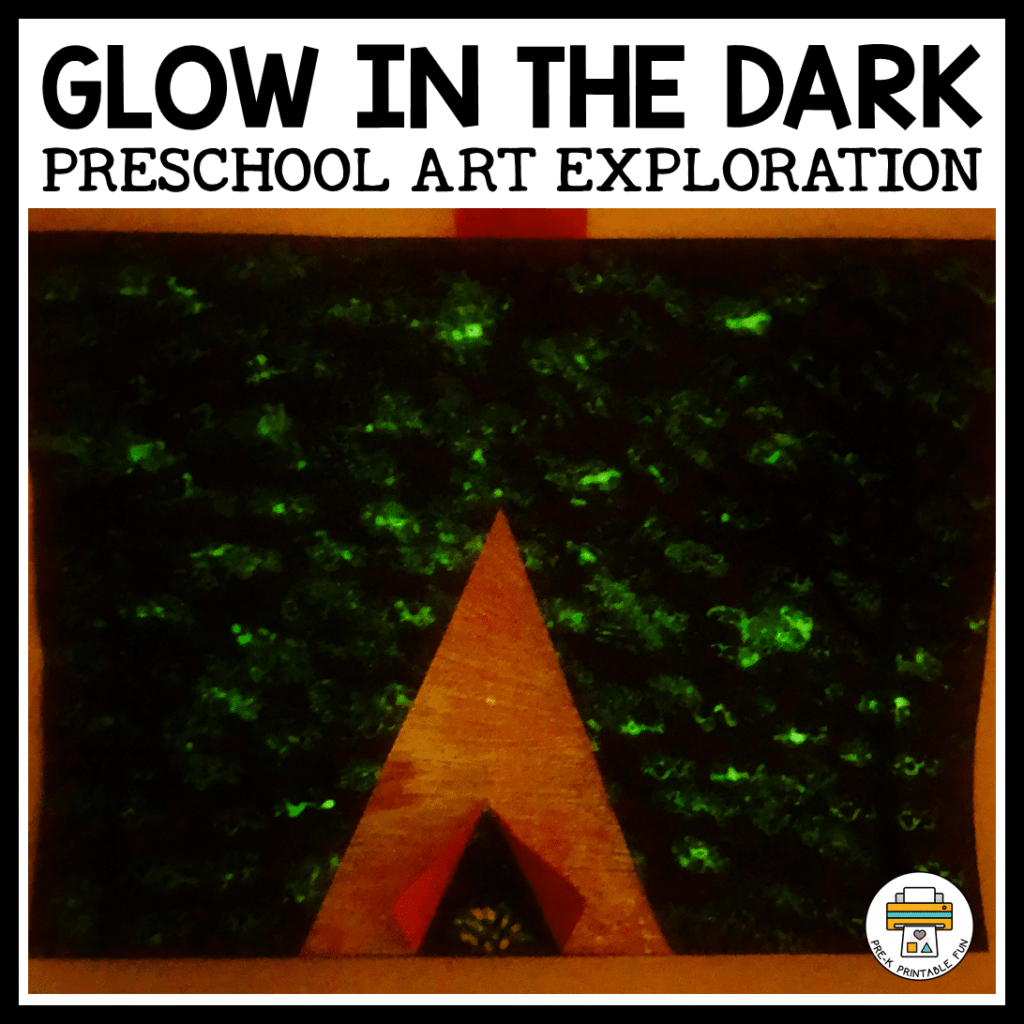 Glow in the Dark Preschool Camping Craft - Cultivating Brilliant Minds Glow in the Dark Preschool Camping Craft