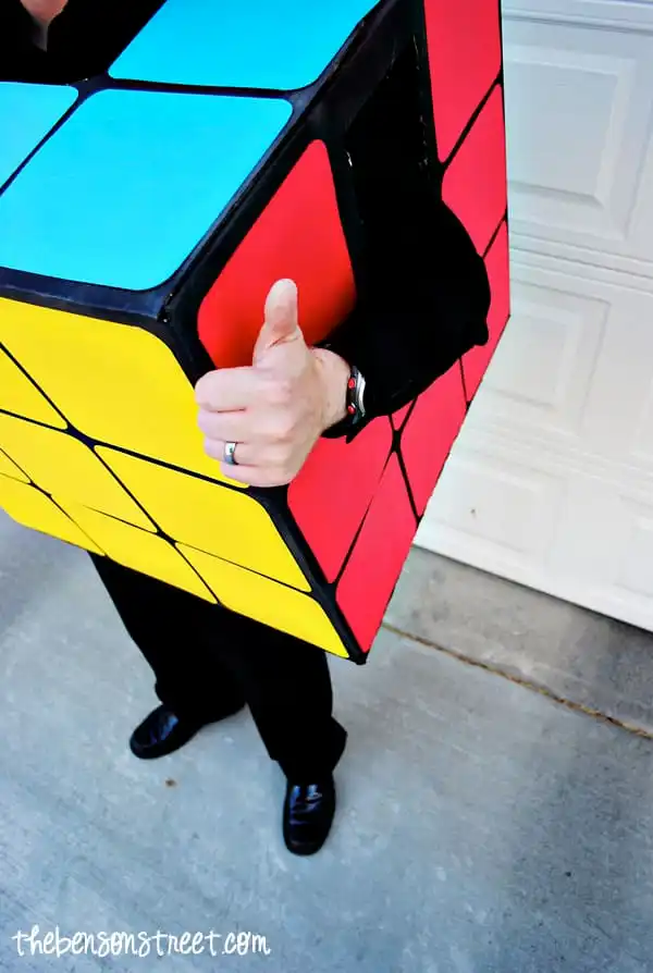 Homemade Rubiks Cube Costume - Cultivating Brilliant Minds rubix cube diy halloween costume ideas for kids
