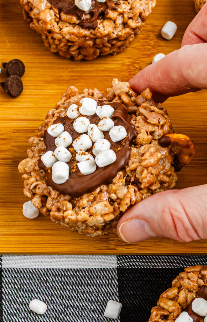 IMG_3987 - Cultivating Brilliant Minds picking up a Pumpkin Spice Hot Cocoa Rice Krispie Treat