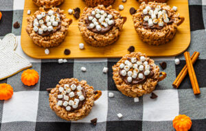 Pumpkin Spice Hot Cocoa Rice Krispie Treats