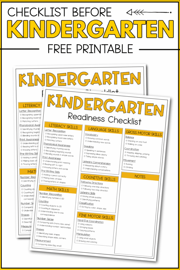 KINDERGARTEN READINESS CHECKLIST-1 - Cultivating Brilliant Minds kindergarten readiness checklist