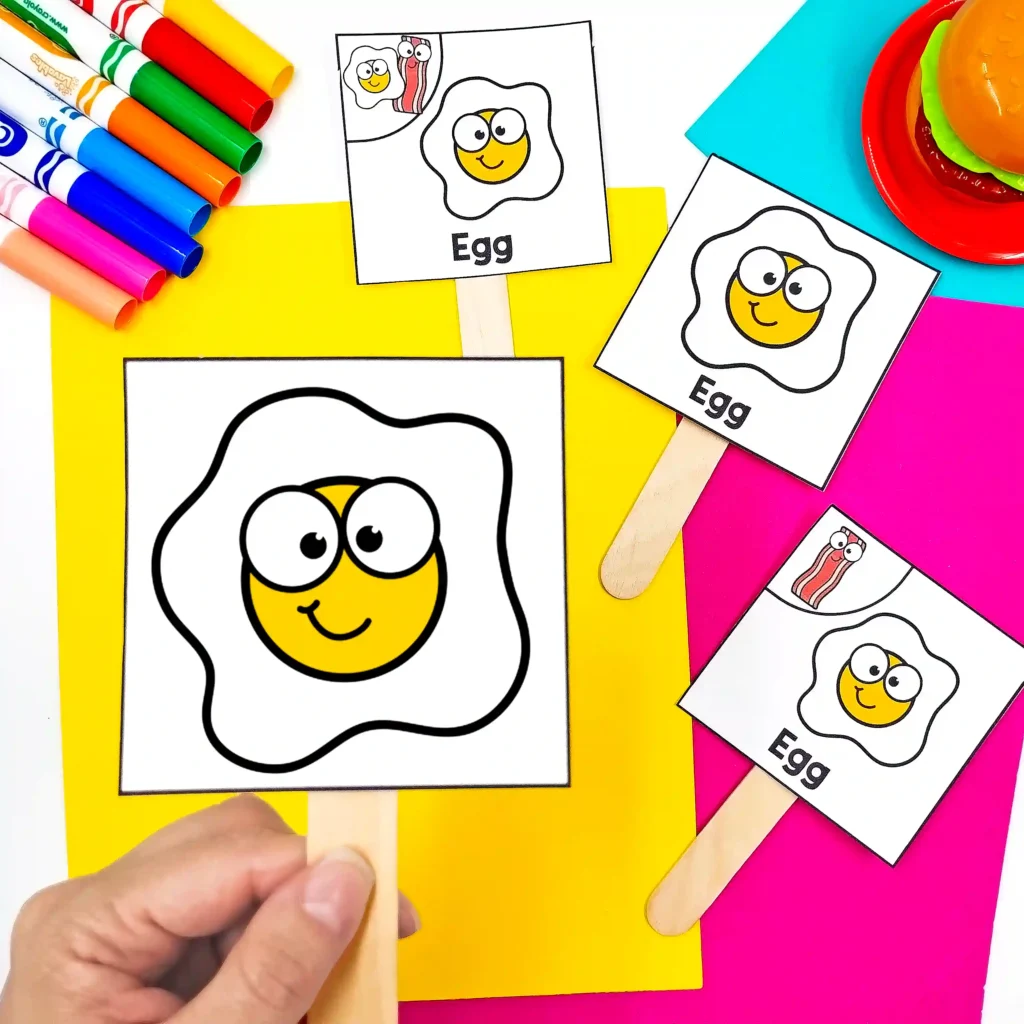 Food Pair Partner Cards of eggs