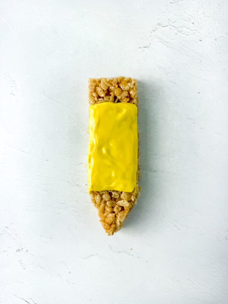 Pencil Rice Cereal Treats Inprocess13 - Cultivating Brilliant Minds color the pencil body