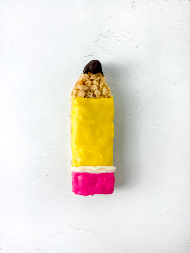 Pencil Rice Cereal Treats Inprocess18 - Cultivating Brilliant Minds first day of school treat